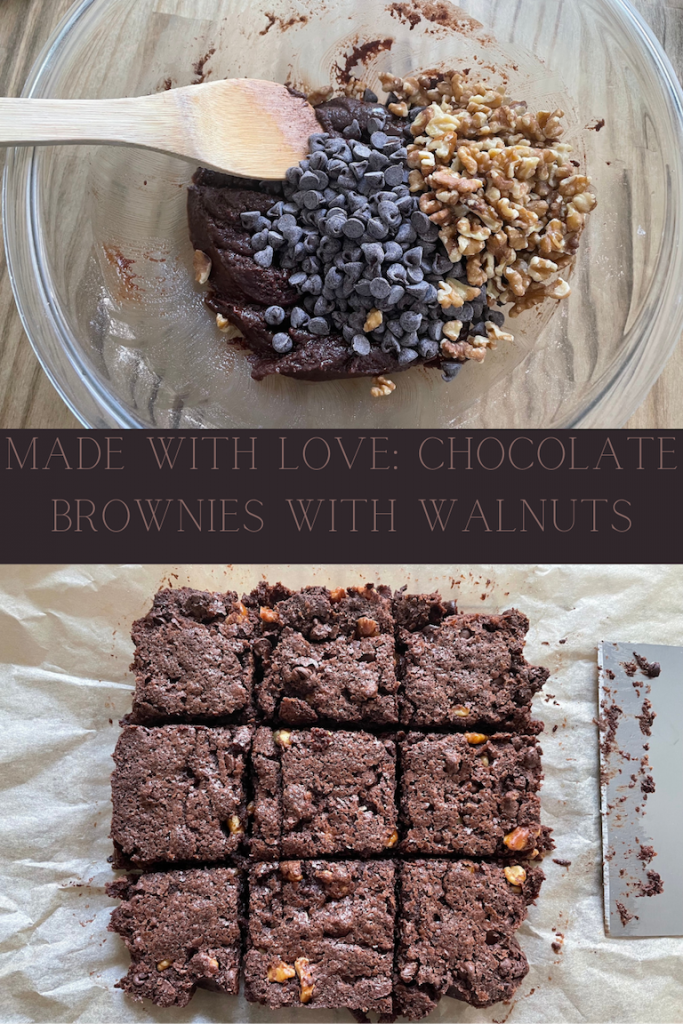made with love: chocolate brownies with walnuts